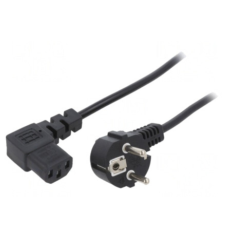 Cablu Electric 3x0.75mm2 PVC 1.8m Negru 10A 250V | Electronic-mag.ro | Componente Electronice