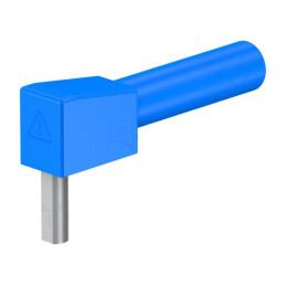 Soclu banană 4mm 32A albastru izolant nichelat | Electronic-mag.ro | Componente Electronice