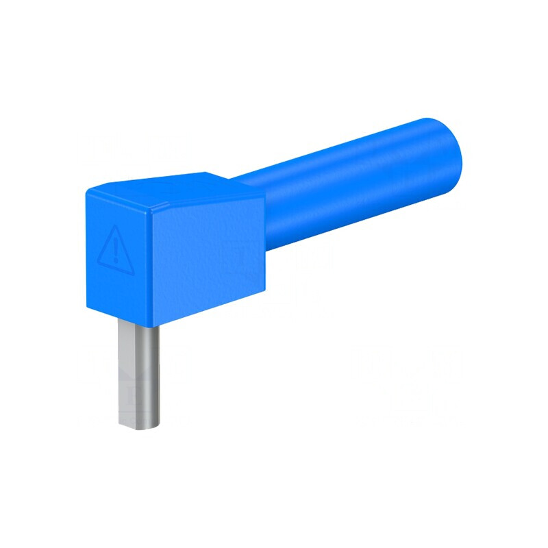 Soclu banană 4mm 32A albastru izolant nichelat | Electronic-mag.ro | Componente Electronice