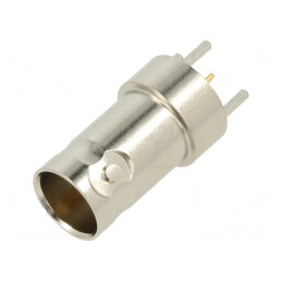 Conector BNC Mamă PCB PTFE Aurit 75Ω | Electronic-mag.ro | Componente Electronice