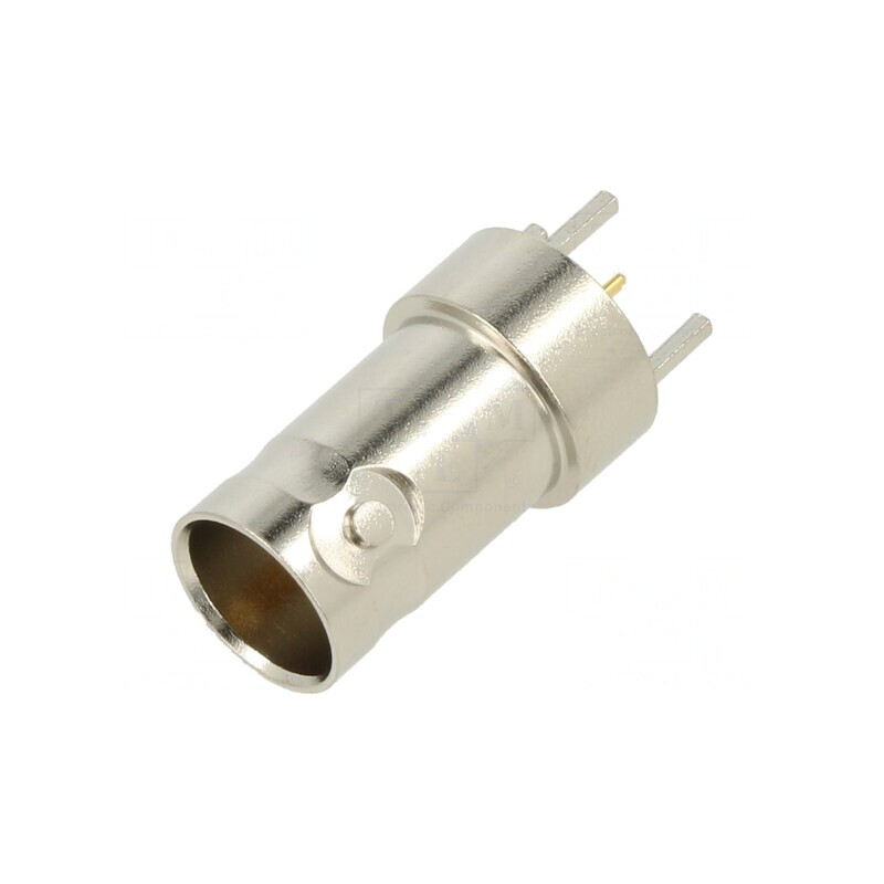Conector BNC Mamă PCB PTFE Aurit 75Ω | Electronic-mag.ro | Componente Electronice