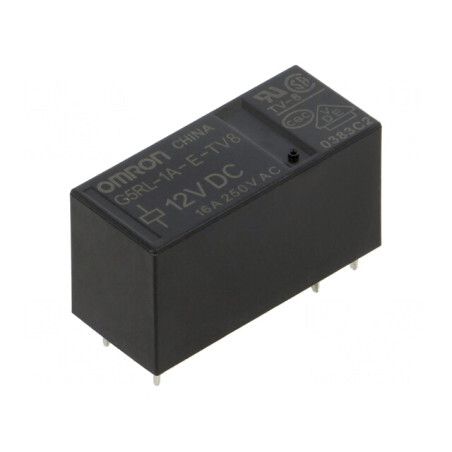 Releu electromagnetic 12VDC 16A 250VAC PCB | Electronic-mag.ro | Componente Electronice