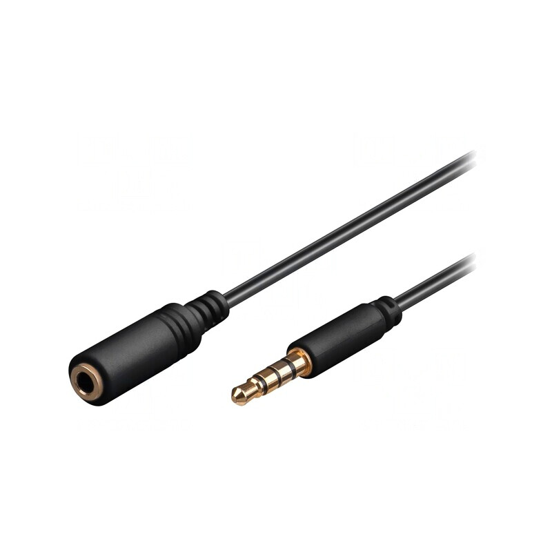 Cablu Audio Jack 3,5mm 4 Pin 5m Negru | Electronic-mag.ro | Componente Electronice