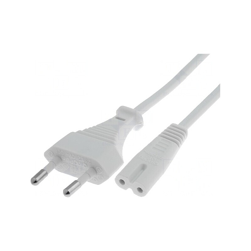 Cablu Alimentare Alb 1.8m 2x0,75mm2 CEE 7/16 la IEC C7 | Electronic-mag.ro | Componente Electronice Cablu Alimentare Alb 1.8m 2x0,75mm2 CEE 7/16 la IEC C7 | Electronic-mag.ro | Componente Electronice