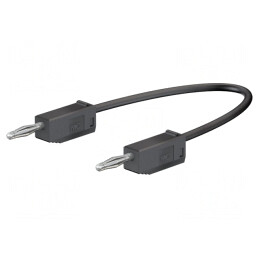 Cablu de măsurare negru 0,3m 10A 60VDC 30VAC | Electronic-mag.ro | Componente Electronice