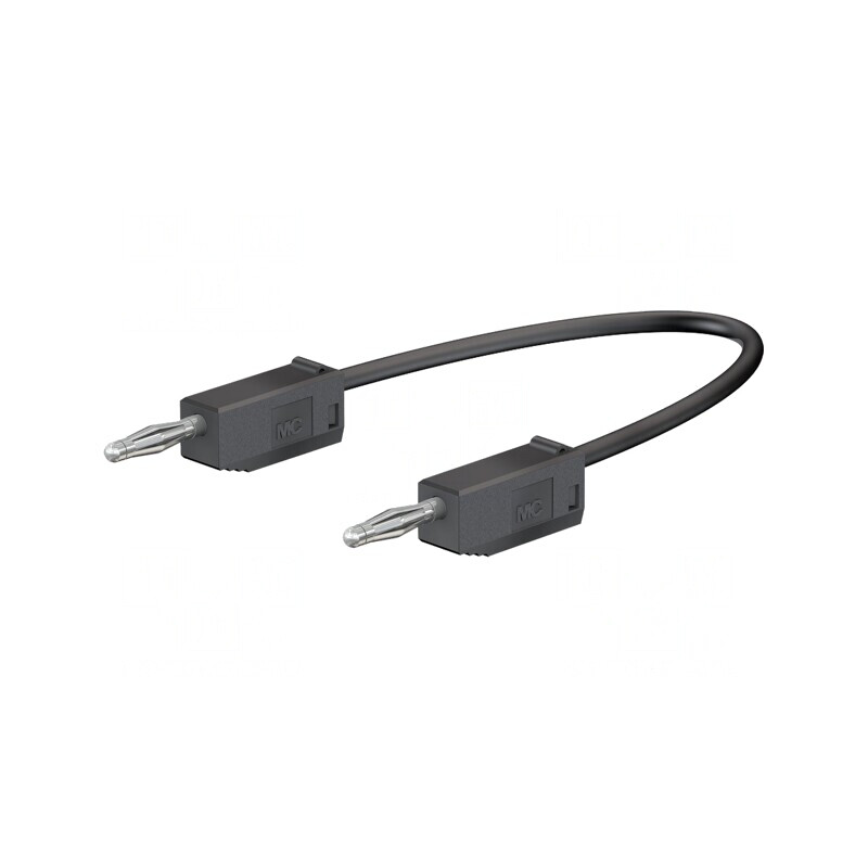 Cablu de măsurare negru 0,3m 10A 60VDC 30VAC | Electronic-mag.ro | Componente Electronice