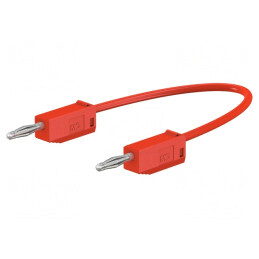 Cablu de măsurare 60VDC 30VAC 10A 0,3m Roșu | Electronic-mag.ro | Componente Electronice