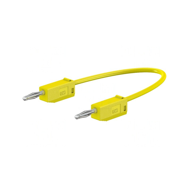 Cablu de măsurare galben 0.3m 60VDC 30VAC 10A | Electronic-mag.ro | Componente Electronice