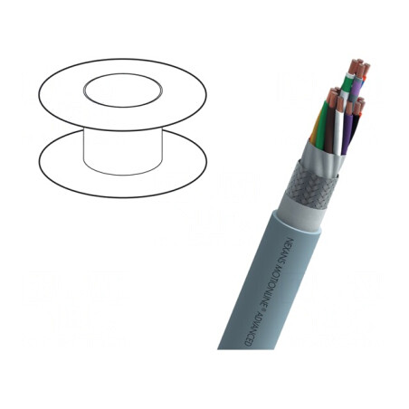 Cablu MOTIONLINE® ADVANCED 12x0,34mm2 PVC Gri 300V | Electronic-mag.ro | Componente Electronice