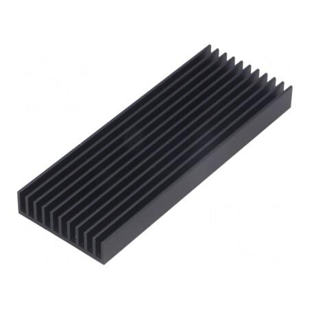 Radiator extrudat cu aripioare negru 100x37x10mm | Electronic-mag.ro | Componente Electronice