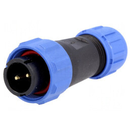 Mufă SP13 Tată 2 Pin IP68 250V 13A | Electronic-mag.ro | Componente Electronice