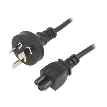 Cablu Alimentare 3x0,75mm2 IEC C5 Mufă 1,8m PVC | Electronic-mag.ro | Componente Electronice