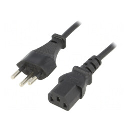 Cablu Alimentare 3x0,75mm2 IEC C13 SEV-1011 1,8m 10A | Electronic-mag.ro | Componente Electronice