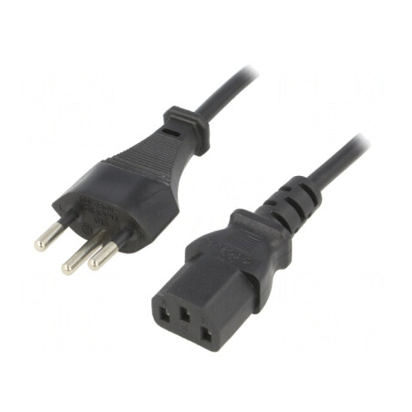 Cablu Alimentare 3x0,75mm2 IEC C13 SEV-1011 1,8m 10A | Electronic-mag.ro | Componente Electronice