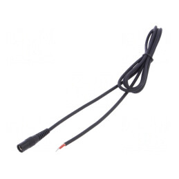 Cablu Alimentare DC 5,5mm/2,1mm Negru 1,5m | Electronic-mag.ro | Componente Electronice