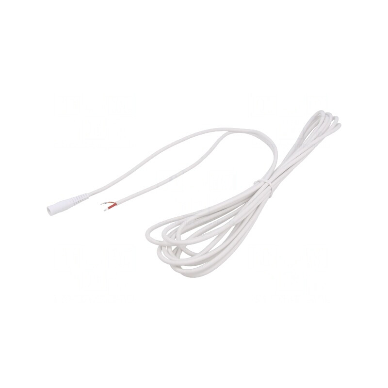 Cablu Alb 1x1mm2 DC 5,5/2,5 Soclu Drept 1,5m | Electronic-mag.ro | Componente Electronice Cablu Alb 1x1mm2 DC 5,5/2,5 Soclu Drept 1,5m | Electronic-mag.ro | Componente Electronice