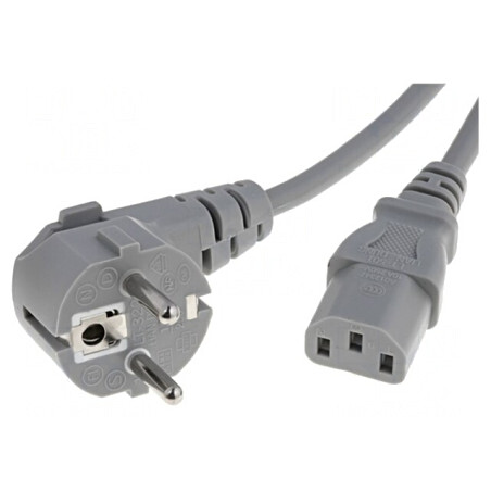Cablu Electric 3x0,75mm2 Ștecăr Unghiular CEE 7/7 la IEC C13 | Electronic-mag.ro | Componente Electronice