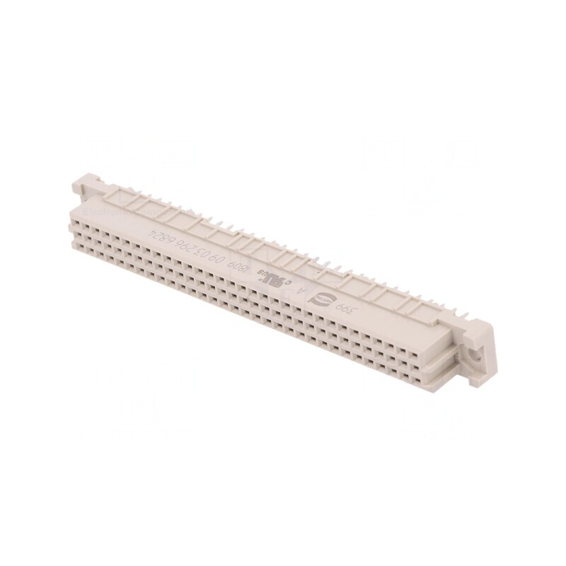 Soclu DIN 41612 tip C mamă 96 pini THT drept termoplast | Electronic-mag.ro | Componente Electronice