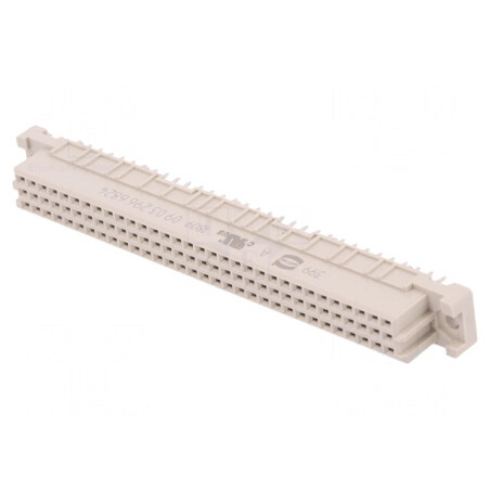 Soclu DIN 41612 tip C mamă 96 pini THT drept termoplast | Electronic-mag.ro | Componente Electronice
