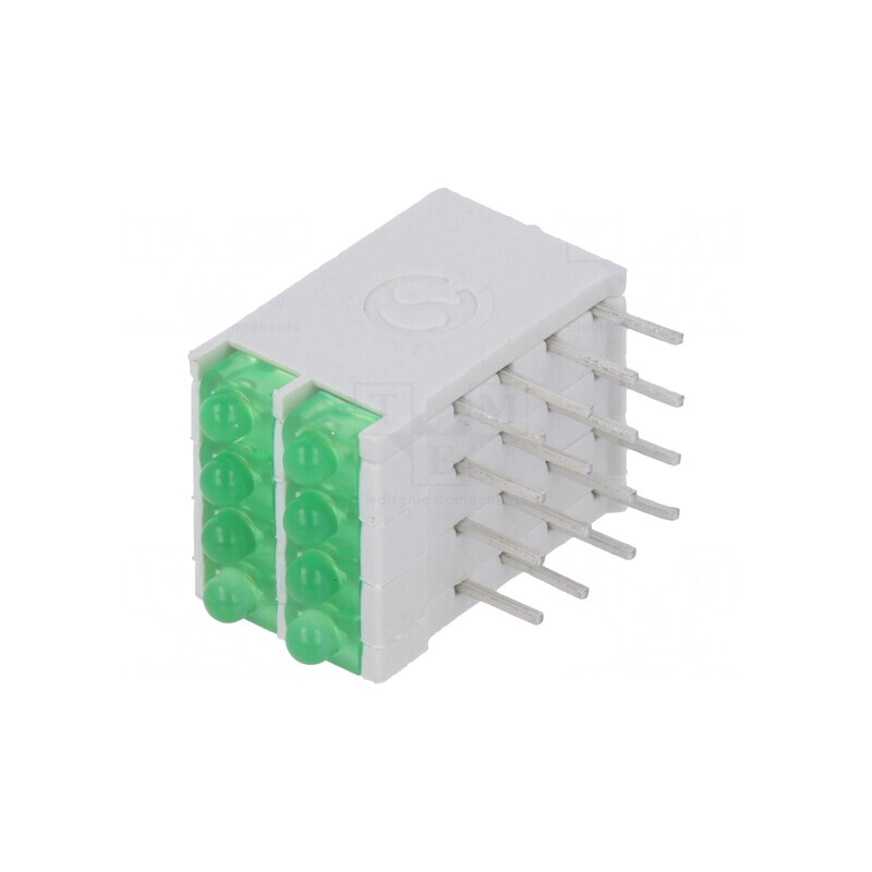 LED Verde 1,8mm 10mA 2,1V 13mcd