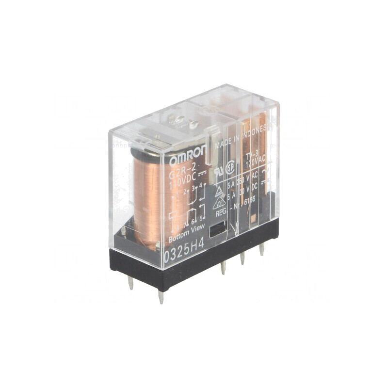 Releu Electromagnetic DPDT 110VDC 5A | Electronic-mag.ro | Componente Electronice