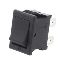 Comutator Rocker DPST ON-OFF 10A/125V negru | Electronic-mag.ro | Componente Electronice