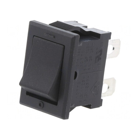 Comutator Rocker DPST ON-OFF 10A/125V negru | Electronic-mag.ro | Componente Electronice