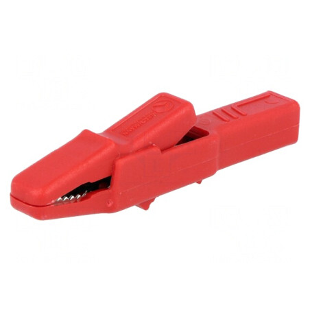 Bornă crocodil roșie 25A 9.5mm | Electronic-mag.ro | Componente Electronice