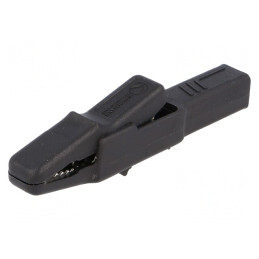 Bornă crocodil 25A neagră 9.5mm | Electronic-mag.ro | Componente Electronice