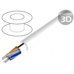 Cablu LonWorks 2x2x22AWG Cu FRNC Alb 305m | Electronic-mag.ro | Componente Electronice