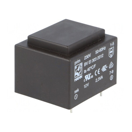 Transformator încapsulat 12V 191mA PCB | Electronic-mag.ro | Componente Electronice