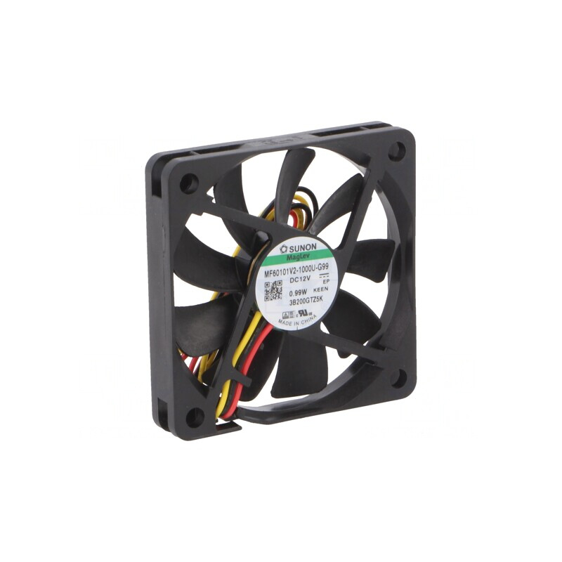 Ventilator axial 12V 60x60x10mm 24,12m3/h 25dBA | Electronic-mag.ro | Componente Electronice