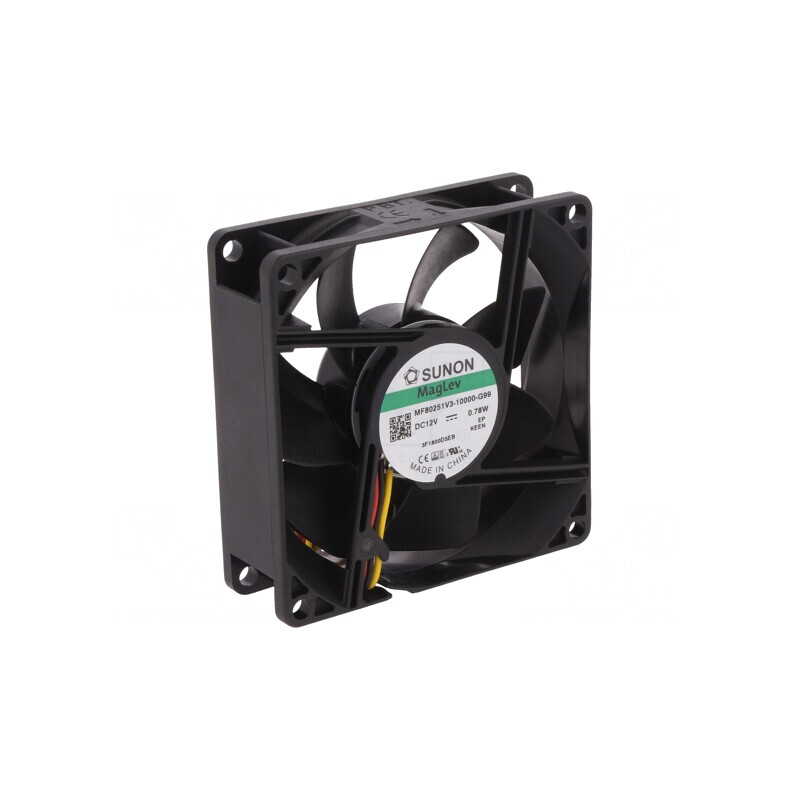 Ventilator axial DC 12V 80x80x25mm 55.77m3/h 28dBA | Electronic-mag.ro | Componente Electronice