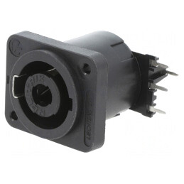 Conector Panou Speakon 4 Poli Negru | Electronic-mag.ro | Componente Electronice