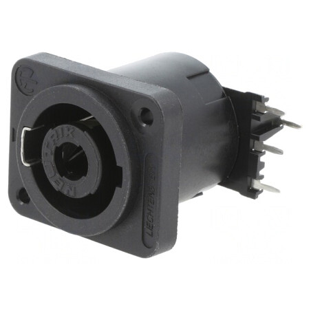 Conector Panou Speakon 4 Poli Negru | Electronic-mag.ro | Componente Electronice