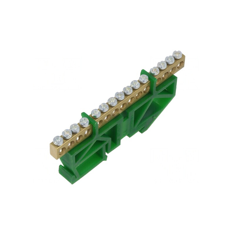 Conector regletă de conexiuni 1 pistă 15 borne verde | Electronic-mag.ro | Componente Electronice