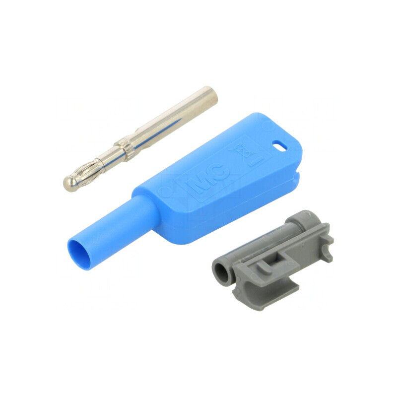 Conector banană 4mm albastru cu izolație 19A 1kV | Electronic-mag.ro | Componente Electronice Conector banană 4mm albastru cu izolație 19A 1kV | Electronic-mag.ro | Componente Electronice