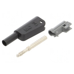 Conector Banană 4mm 32A 1kV Negru cu Izolație | Electronic-mag.ro | Componente Electronice