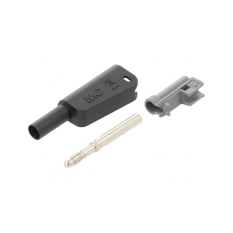 Conector Banană 4mm 32A 1kV Negru cu Izolație | Electronic-mag.ro | Componente Electronice