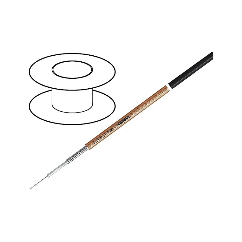 Cablu Coaxial RG178BU Transparent FirestoP PVC | Electronic-mag.ro | Componente Electronice