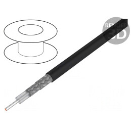 Cablu Coaxial RG223U Sârmă Cu PVC Negru 100m 5,4mm | Electronic-mag.ro | Componente Electronice