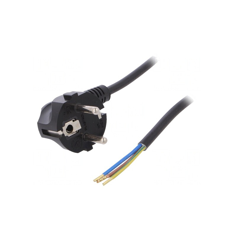 Cablu Electric 3x1mm2 PVC Negru 1m 16A 250V | Electronic-mag.ro | Componente Electronice