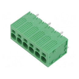 Regletă de Conexiuni PCB 7,5mm 6 Piste | Electronic-mag.ro | Componente Electronice