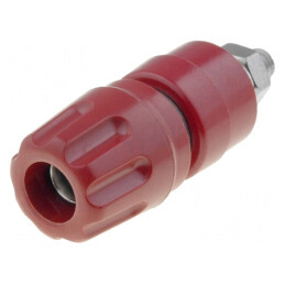 Soclu banană roșie 4mm 35A 60VDC | Electronic-mag.ro | Componente Electronice