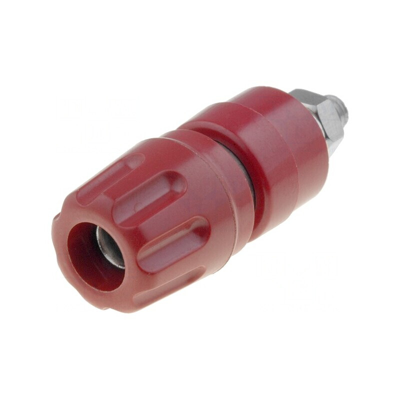 Soclu banană roșie 4mm 35A 60VDC | Electronic-mag.ro | Componente Electronice