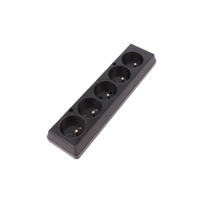 Conector AC Mamă Spliter 2P Negru 250V 16A | Electronic-mag.ro | Componente Electronice