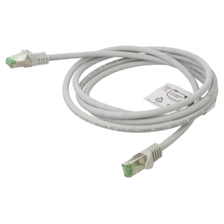 Patch cord S/FTP Cat 8.1 LSZH Gri 1m | Electronic-mag.ro | Componente Electronice