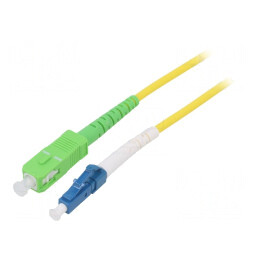 Patch cord fibră OS2 LC/UPC la SC/APC 2m galben | Electronic-mag.ro | Componente Electronice