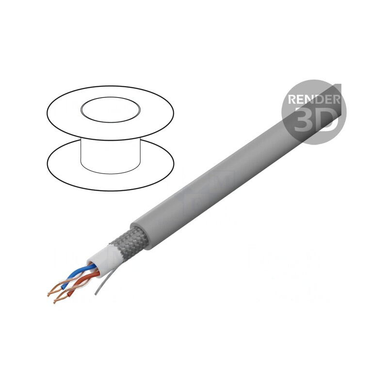 Cablu Microfon Gri OFC 2x2x0.22mm² -15÷70°C | Electronic-mag.ro | Componente Electronice Cablu Microfon Gri OFC 2x2x0.22mm² -15÷70°C | Electronic-mag.ro | Componente Electronice