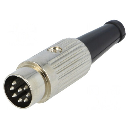 Mufă DIN 8 pini 270° pe cablu 34V | Electronic-mag.ro | Componente Electronice